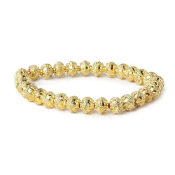 8mm 22kt Gold Plated Copper Bead Roval Petite Miligrain Triangle 8 inch 28 pieces (ONLINE ORDER ONLY)
