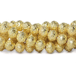 8mm 22kt Gold Plated Copper Bead Roval Petite Persian 8 inch 28 pieces (ONLINE ORDER ONLY)