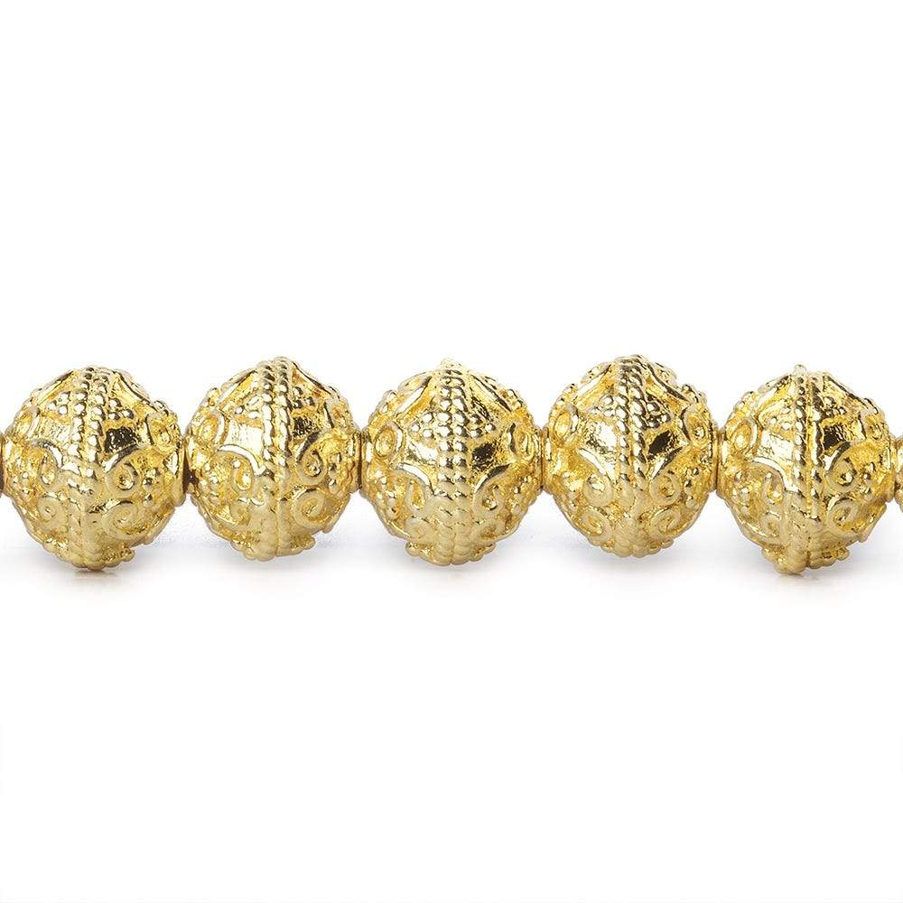 8mm 22kt Gold Plated Copper Bead Roval Petite Persian 8 inch 28 pieces (ONLINE ORDER ONLY)