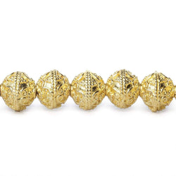 8mm 22kt Gold Plated Copper Bead Roval Petite Persian 8 inch 28 pieces (ONLINE ORDER ONLY)