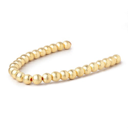 8mm 22kt Gold plated Copper Brushed Round Beads 8 inch 27 pieces (ONLINE ORDER ONLY)