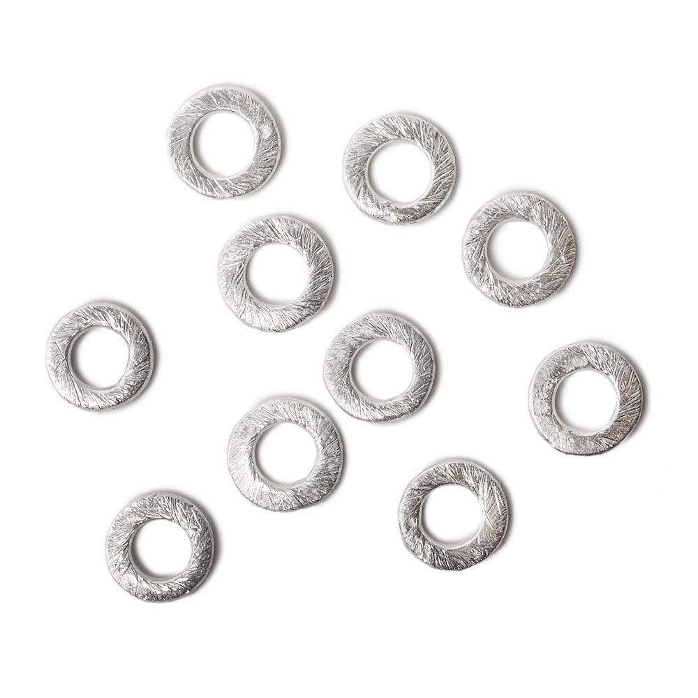 8mm .925 Silver brushed Jump Ring Set of 10 pieces (ONLINE ORDER ONLY)