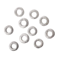 8mm .925 Silver brushed Jump Ring Set of 10 pieces (ONLINE ORDER ONLY)