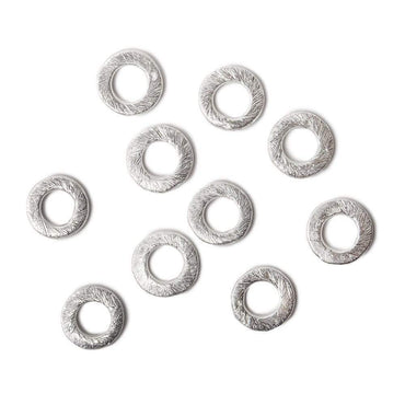 8mm .925 Silver brushed Jump Ring Set of 10 pieces (ONLINE ORDER ONLY)