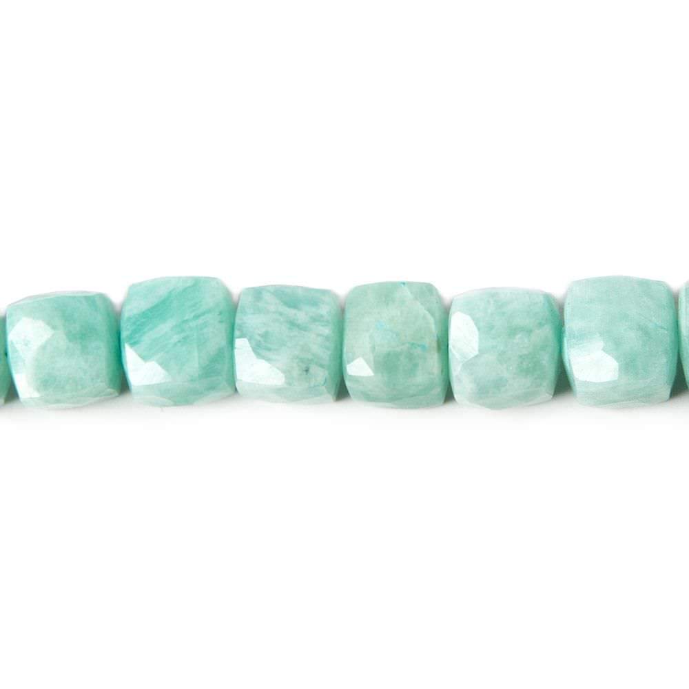 8mm Amazonite Faceted Cube Beads 8 inch 27 pieces (ONLINE ORDER ONLY)