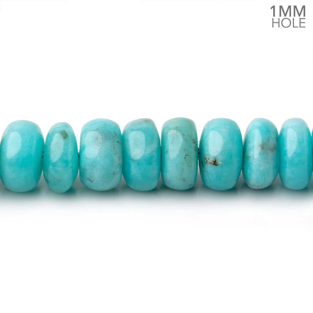 8mm Amazonite Plain Rondelle Beads 16 inch 90 pieces A Grade 1mm Hole (ONLINE ORDER ONLY)