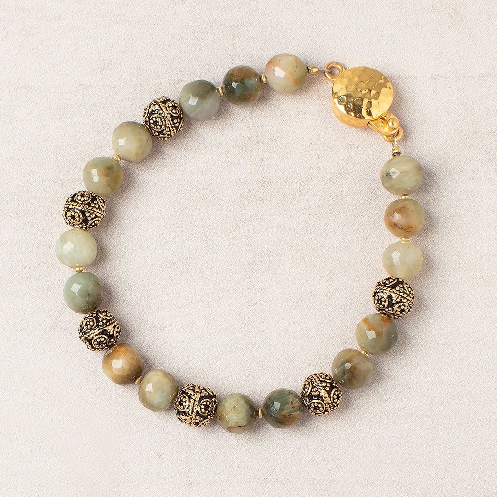8mm Antiqued 22kt Plated Copper Rounds with Miligrain Circles 8 inch 27 beads (ONLINE ORDER ONLY)