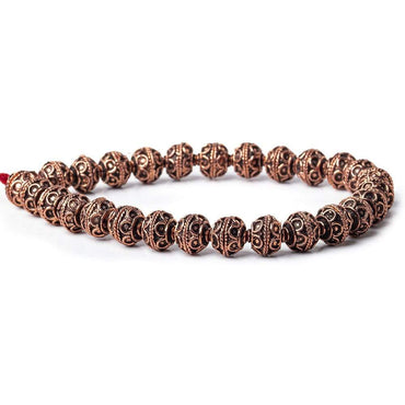 8mm Antiqued Copper Bead Cap Roval Petite Pesian Circle 8 inch 54 pcs (ONLINE ORDER ONLY)