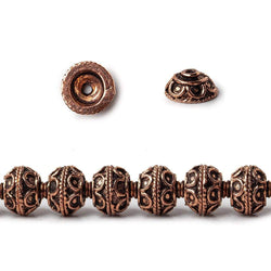 8mm Antiqued Copper Bead Cap Roval Petite Pesian Circle 8 inch 54 pcs (ONLINE ORDER ONLY)