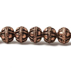 8mm Antiqued Copper Bead Round Dot 8 inch 28 pcs (ONLINE ORDER ONLY)