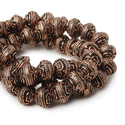 8mm Antiqued Copper Beads Roval Triple Leaf tip 8 inch 28 pcs (ONLINE ORDER ONLY)