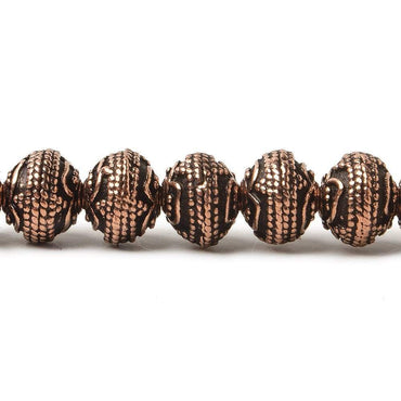 8mm Antiqued Copper Beads Roval Triple Leaf tip 8 inch 28 pcs (ONLINE ORDER ONLY)