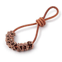 8mm Antiqued Copper Floral Edge Spacer Set of 10 Large Hole Beads (ONLINE ORDER ONLY)