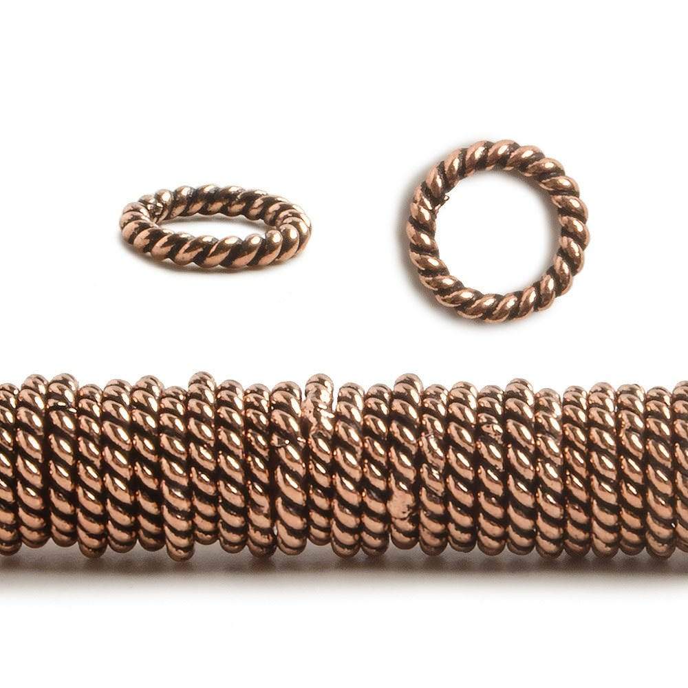 8mm Antiqued Copper Twisted Jump ring 8 inch 140 pcs (ONLINE ORDER ONLY)