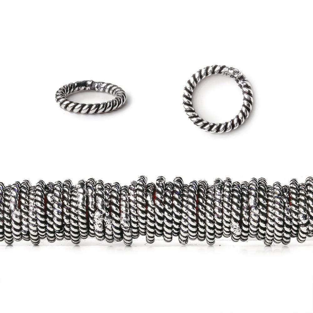 8mm Antiqued Sterling Silver Plated Copper Jumpring 8 inch 144 pcs (ONLINE ORDER ONLY)