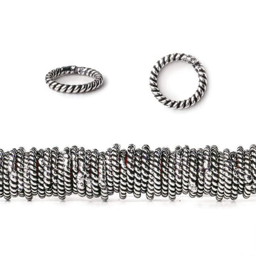 8mm Antiqued Sterling Silver Plated Copper Jumpring 8 inch 144 pcs (ONLINE ORDER ONLY)