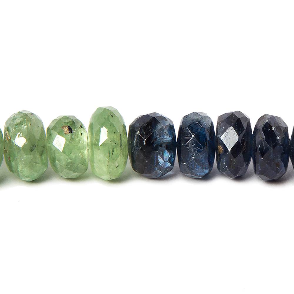8mm Blue and Green Kyanite Faceted Rondelle Beads 16.5 inch 95 beads (ONLINE ORDER ONLY)
