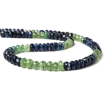 8mm Blue and Green Kyanite Faceted Rondelle Beads 16.5 inch 95 beads (ONLINE ORDER ONLY)