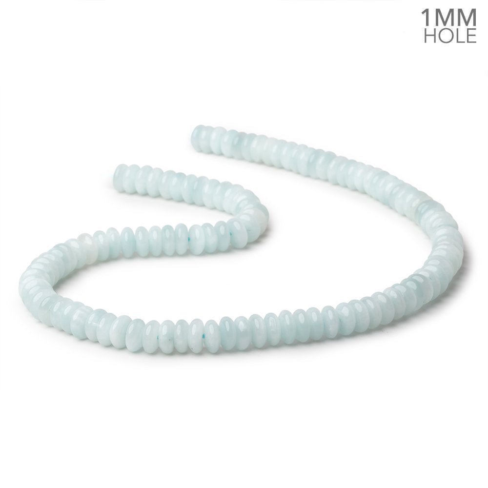 8mm Blue Angel Hemimorphite Plain Rondelles 15 inch 110 Beads (ONLINE ORDER ONLY)