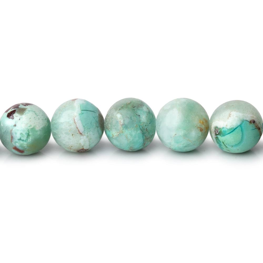8mm Blue Peruvian Opal Plain Round Beads 16 inch 51 pieces 1mm hole (ONLINE ORDER ONLY)