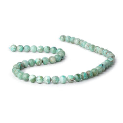 8mm Blue Peruvian Opal Plain Round Beads 16 inch 51 pieces 1mm hole (ONLINE ORDER ONLY)