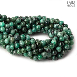 8mm Brazilian Emerald Plain Round Beads 16 inch 51 pieces 1mm Hole (ONLINE ORDER ONLY)