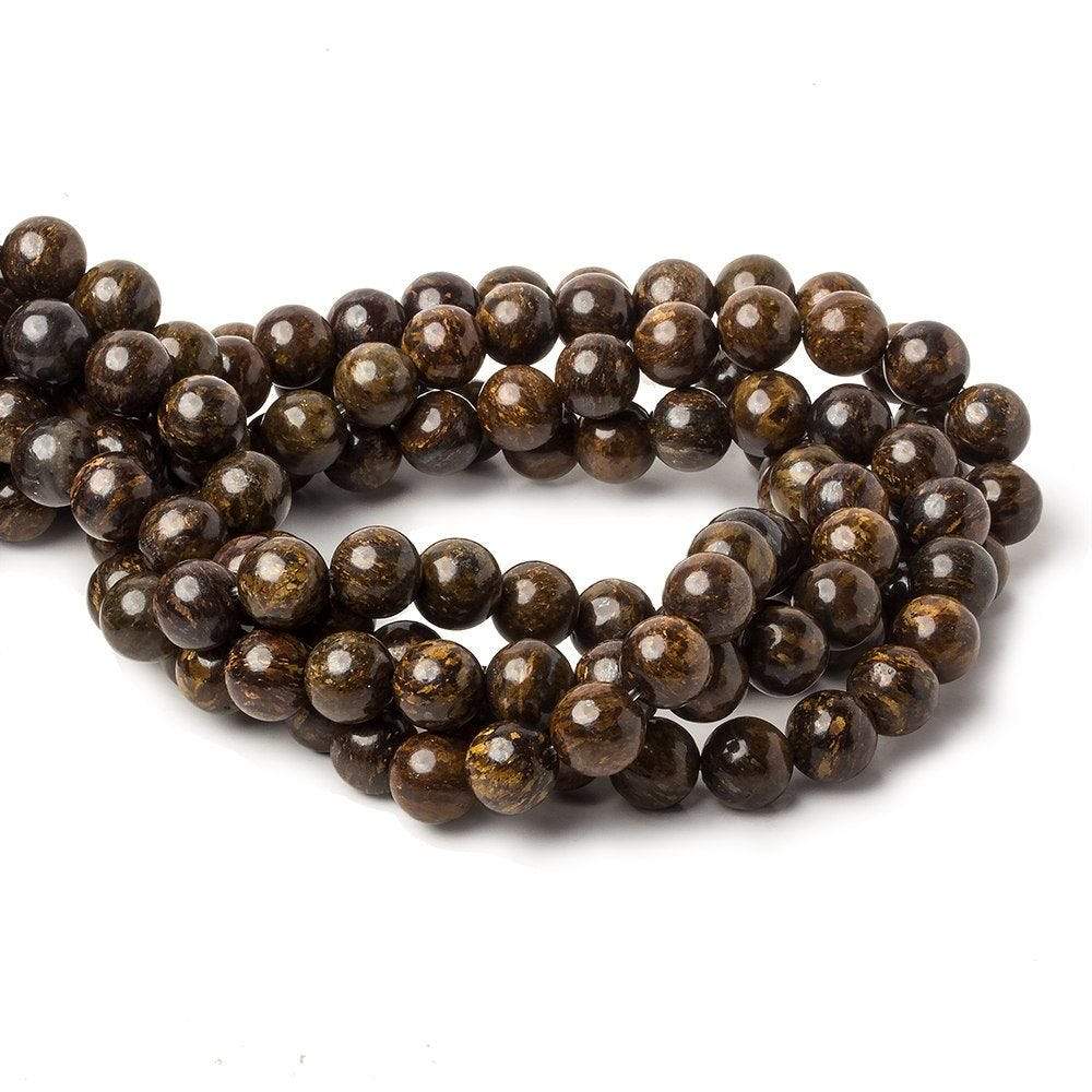8mm Bronzite plain round beads 15.5 inch 47 pieces (ONLINE ORDER ONLY)