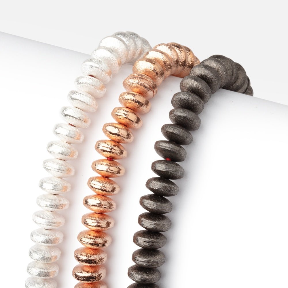 8mm Brushed Puffy Disc Beads (ONLINE ORDER ONLY)