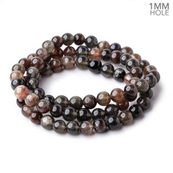 8mm Cat's Eye Scapolite Plain Rounds 7 inch 25 Beads with 1mm Hole (ONLINE ORDER ONLY)