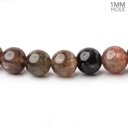 8mm Cat's Eye Scapolite Plain Rounds 7 inch 25 Beads with 1mm Hole (ONLINE ORDER ONLY)