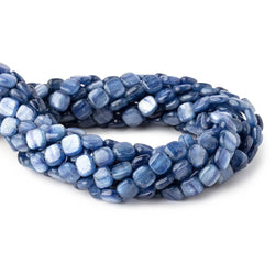 8mm Ceylon Blue Kyanite plain square beads 16 inch 51 pieces AA Grade (ONLINE ORDER ONLY)