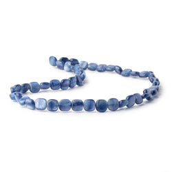 8mm Ceylon Blue Kyanite plain square beads 16 inch 51 pieces AA Grade (ONLINE ORDER ONLY)