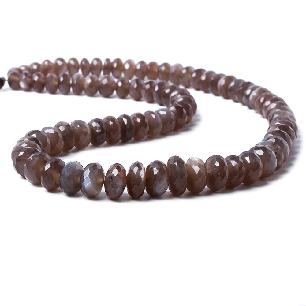 8mm Chocolate Moonstone faceted rondelle beads 16 inch 74 pieces (ONLINE ORDER ONLY)