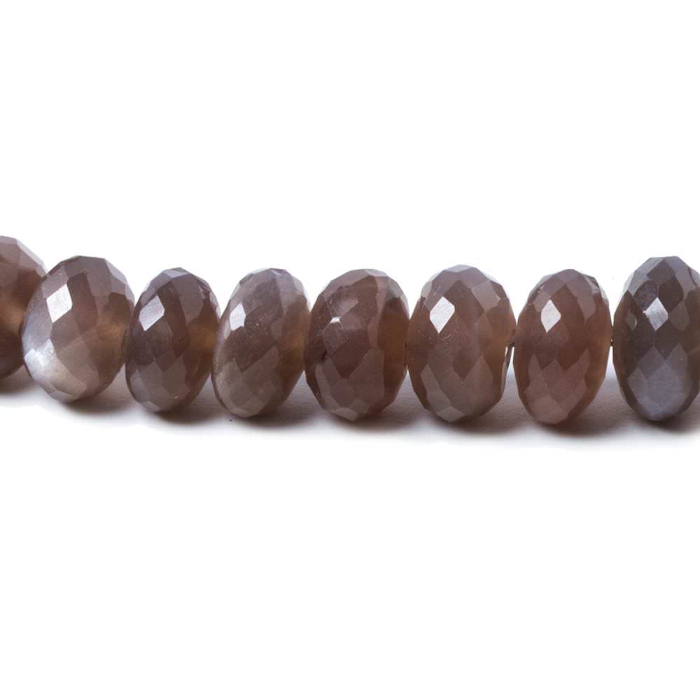 8mm Chocolate Moonstone faceted rondelle beads 16 inch 74 pieces (ONLINE ORDER ONLY)