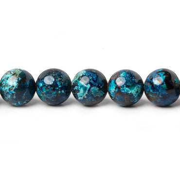 8mm Chrysocolla Plain Rounds 16 inch 51 beads AA (ONLINE ORDER ONLY)