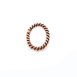 8mm Copper Oval Twisted Jumpring 50 pcs (ONLINE ORDER ONLY)
