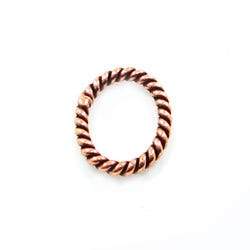 8mm Copper Oval Twisted Jumpring 50 pcs (ONLINE ORDER ONLY)