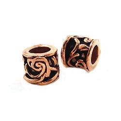 8mm Copper Rondelle with Vine *DISCONTINUED* (ONLINE ORDER ONLY)