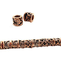 8mm Copper Rondelle with Vine *DISCONTINUED* (ONLINE ORDER ONLY)