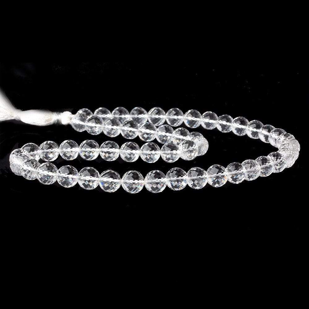8mm Crystal Quartz Faceted Round Beads 16 inch 51 pieces (ONLINE ORDER ONLY)