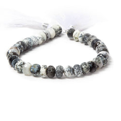 8mm Dendritic Opal faceted rondelles 8 inches 39 beads AA grade (ONLINE ORDER ONLY)