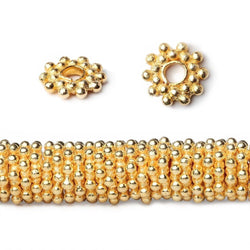 8mm Double Row Daisy Spacers with 2.5mm Large Hole 8 inch 135 Beads (ONLINE ORDER ONLY)