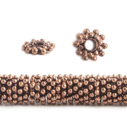 8mm Double Row Daisy Spacers with 2.5mm Large Hole 8 inch 135 Beads (ONLINE ORDER ONLY)