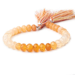 8mm Fire Opal Faceted Rondelle Beads 8 inch 28 pieces A (ONLINE ORDER ONLY)