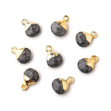 8mm Gold Leafed Celestial Quartz faceted heart 1 focal bead (ONLINE ORDER ONLY)