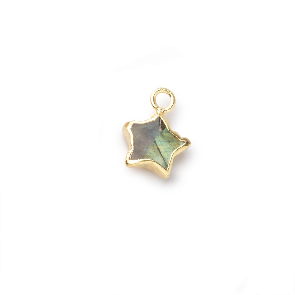 8mm Gold Leafed Labradorite Faceted Star Focal Pendant 1 piece (ONLINE ORDER ONLY)