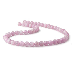 8mm Kunzite plain round beads 16 inch 51 pieces AAA (ONLINE ORDER ONLY)