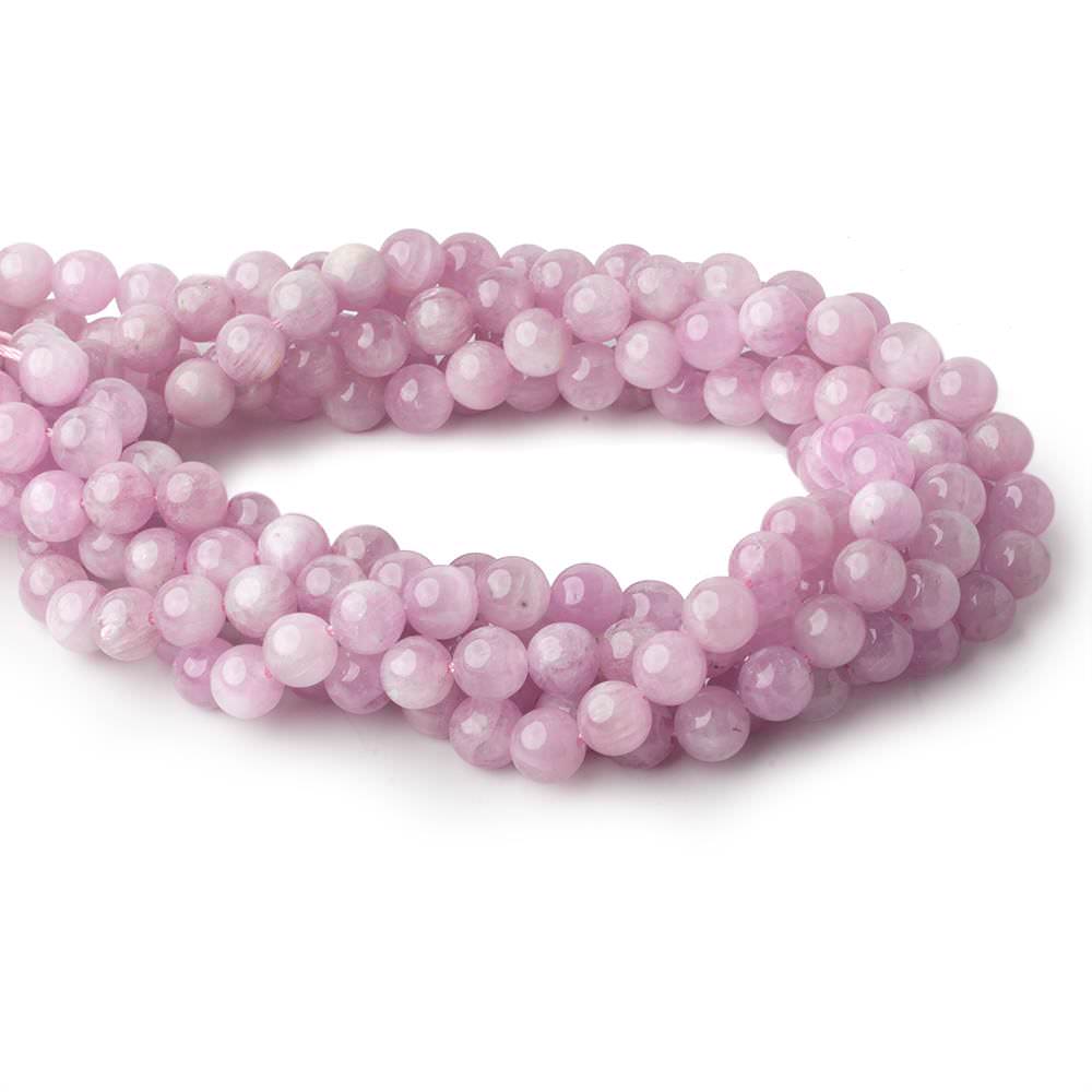 8mm Kunzite plain round beads 16 inch 51 pieces AAA (ONLINE ORDER ONLY)