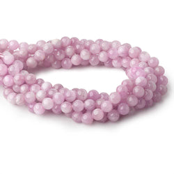 8mm Kunzite plain round beads 16 inch 51 pieces AAA (ONLINE ORDER ONLY)