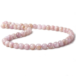 8mm Kunzite Plain Rounds 16 inch 51 beads AA (ONLINE ORDER ONLY)